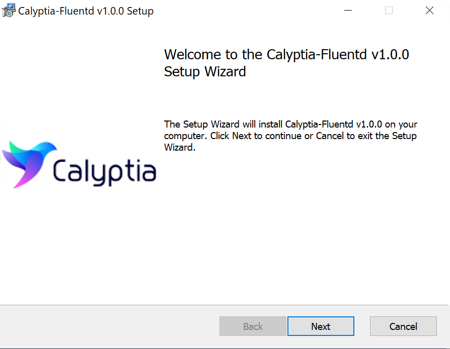 calyptia-fluentd installation wizard