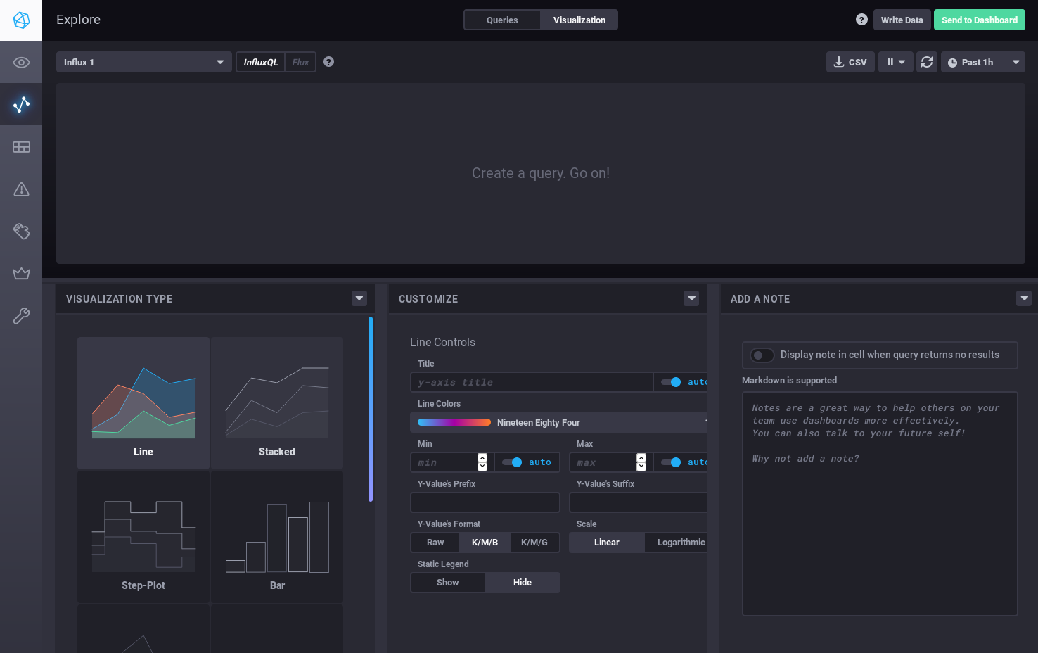 Chronograf: Explore Data